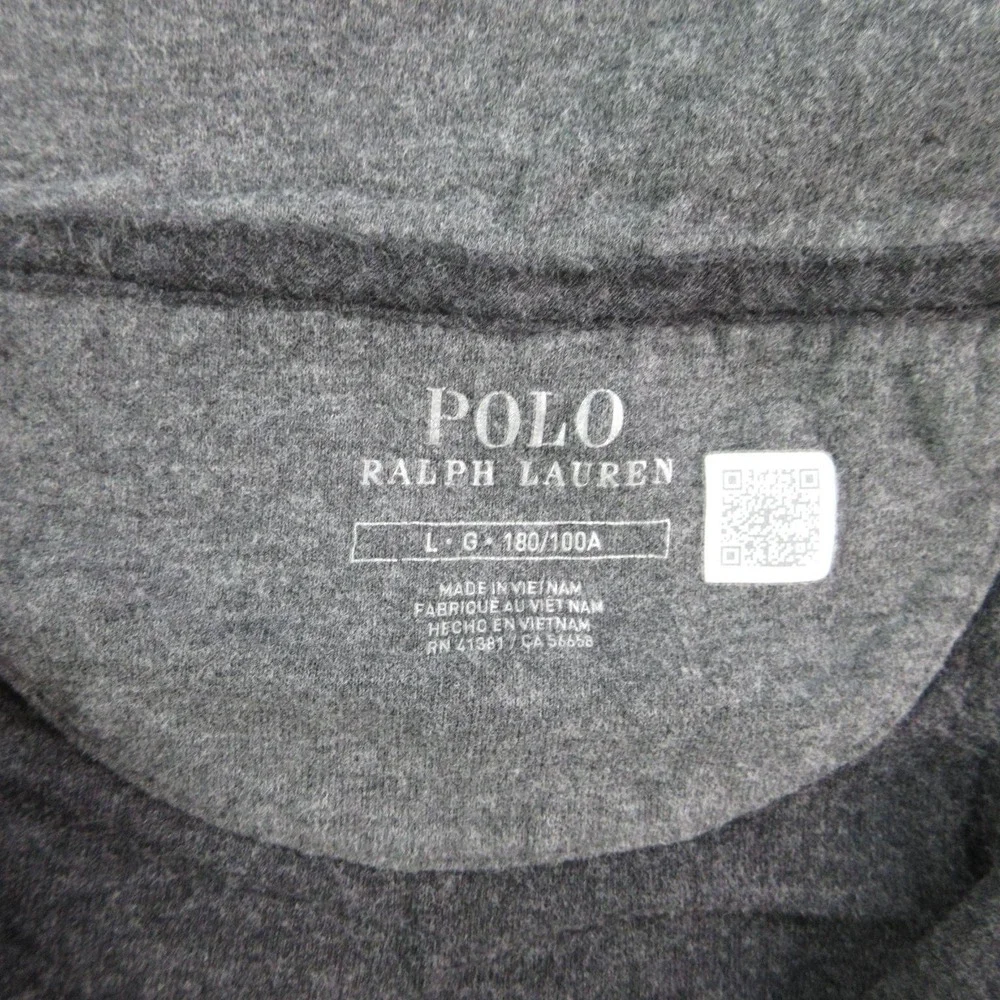 Polo Ralph Lauren Sweatshirt Mens L Black 1/4 Zip Pullover Tagless Logo